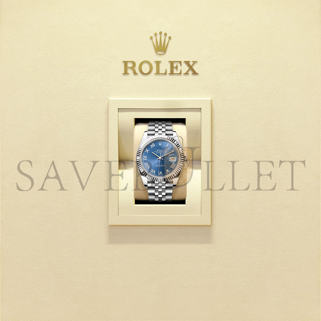 ROLEX DATEJUST 41 OYSTER, 41 MM, OYSTERSTEEL AND WHITE GOLD WATCH 126334-0026