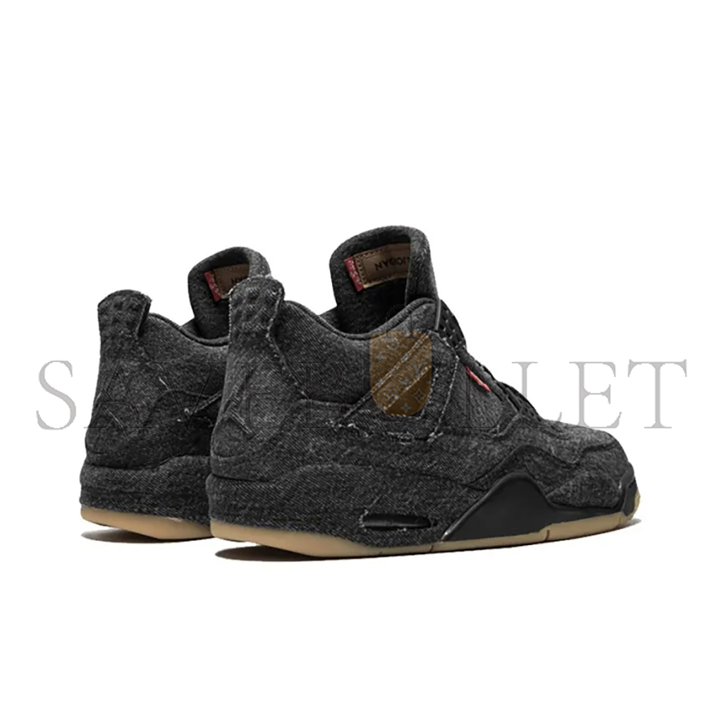 NIKE JORDAN 4 RETRO LEVI'S BLACK LEVI'S TAG AO2571-001