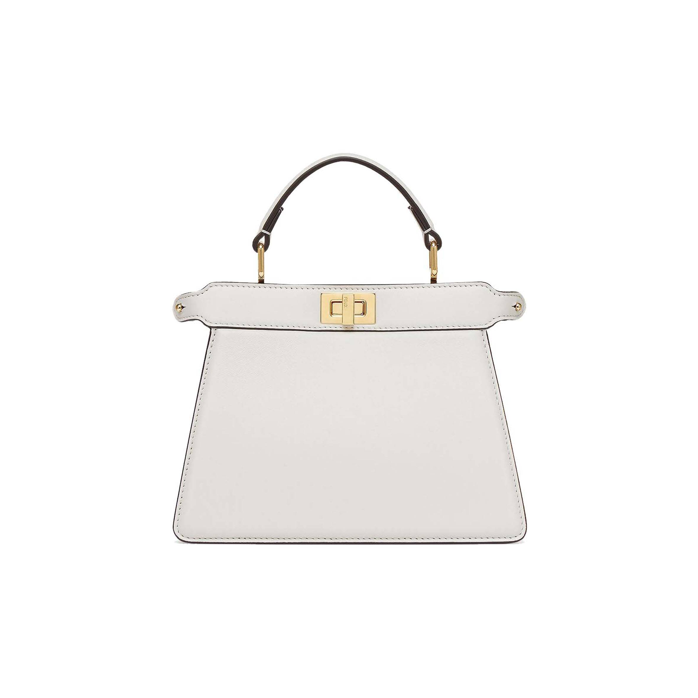FENDI PEEKABOO ISEEU PETITE - WHITE PADDED NAPPA LEATHER BAG 8BN335ABVEF0QVL (20*15.5*11cm)