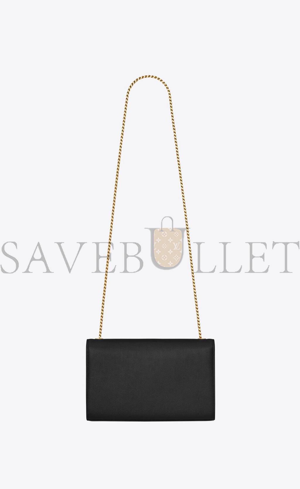 YSL KATE MEDIUM CHAIN BAG IN GRAIN DE POUDRE EMBOSSED LEATHER (24*14.5*5.5cm)