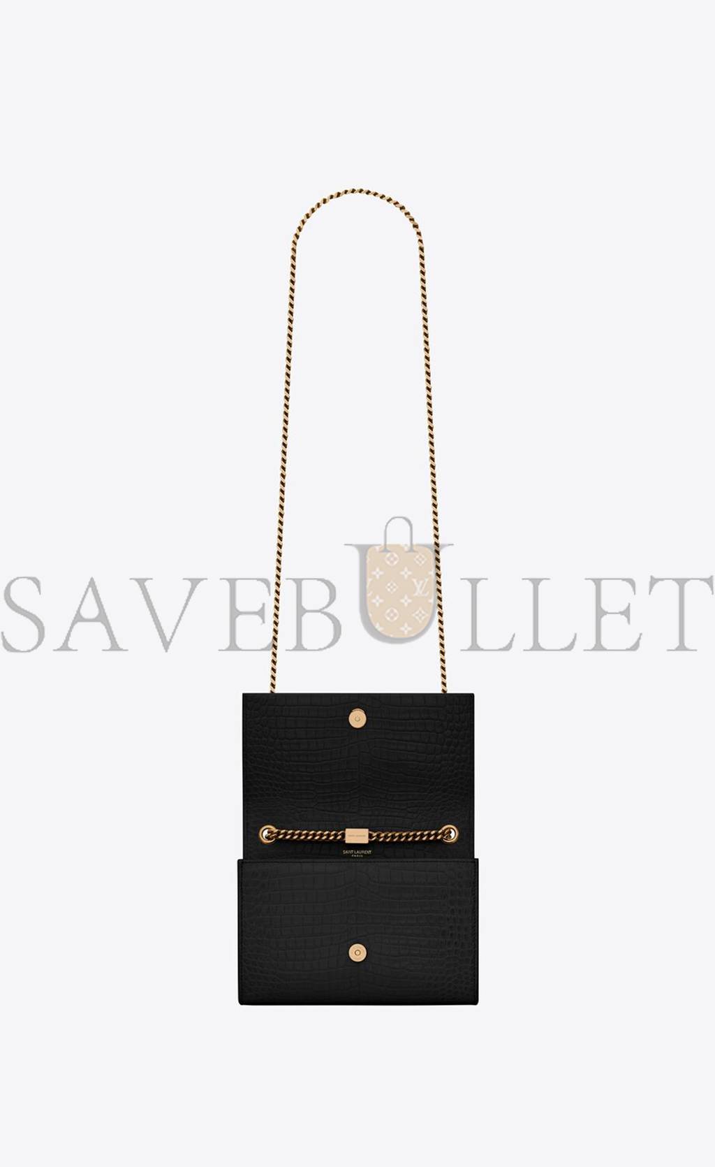 YSL KATE SMALL CHAIN BAG WITH TASSEL IN CROCODILE-EMBOSSED SHINY LEATHER 474366DND0J1000 (20*12.5*5cm) YSL KATE SMALL CHAIN BAG WITH TASSEL IN CROCODILE-EMBOSSED SHINY LEATHER 474366DND0J1000 (20*12.5*5cm)