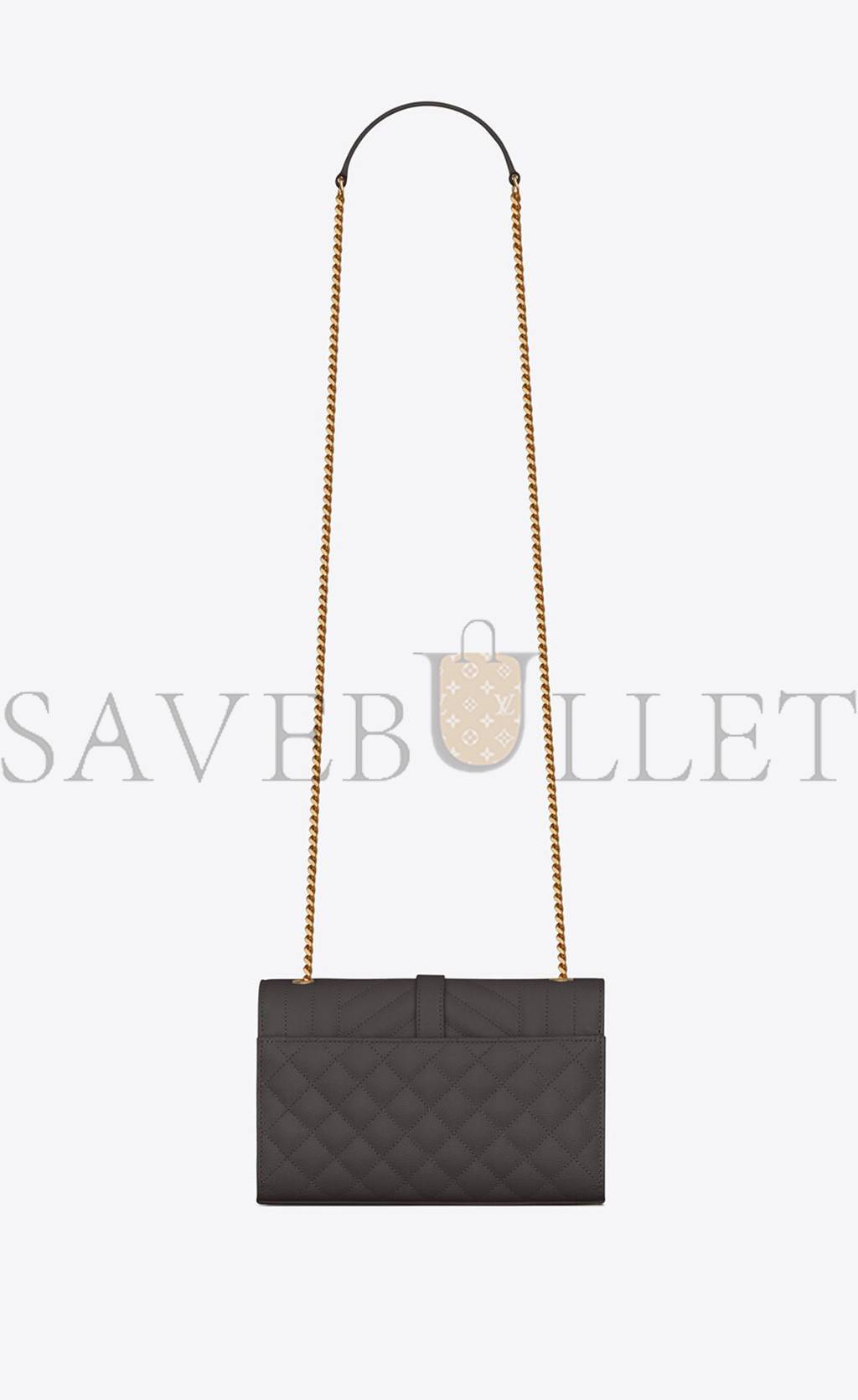 YSL ENVELOPE SMALL BAG IN MIX MATELASS&EACUTE; GRAIN DE POUDRE EMBOSSED LEATHER 600195BOW971112 (21*13*6cm)