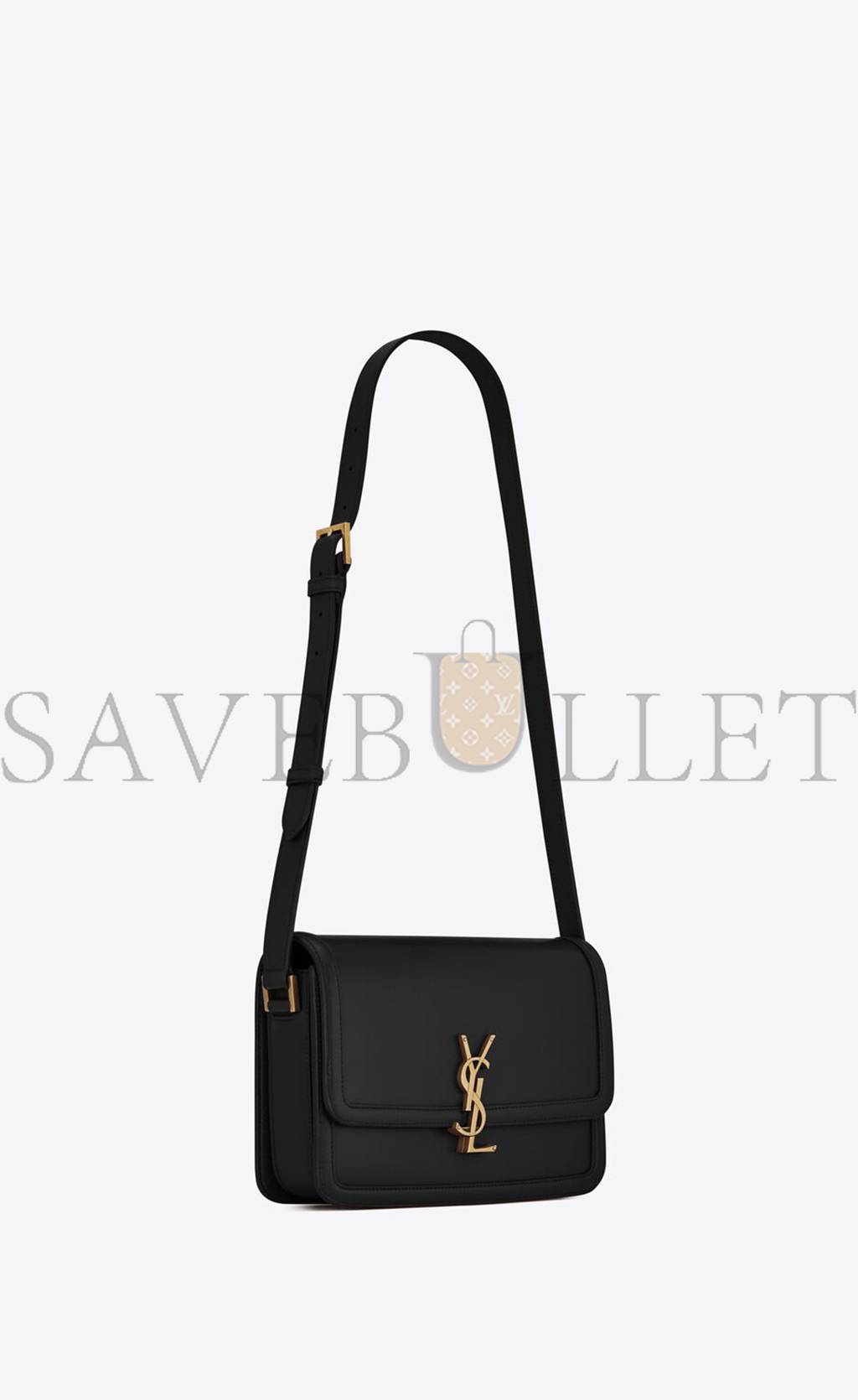 YSL SOLFERINO MEDIUM SATCHEL IN BOX SAINT LAURENT LEATHER 6343050SX0W1000 (23*16*6cm)