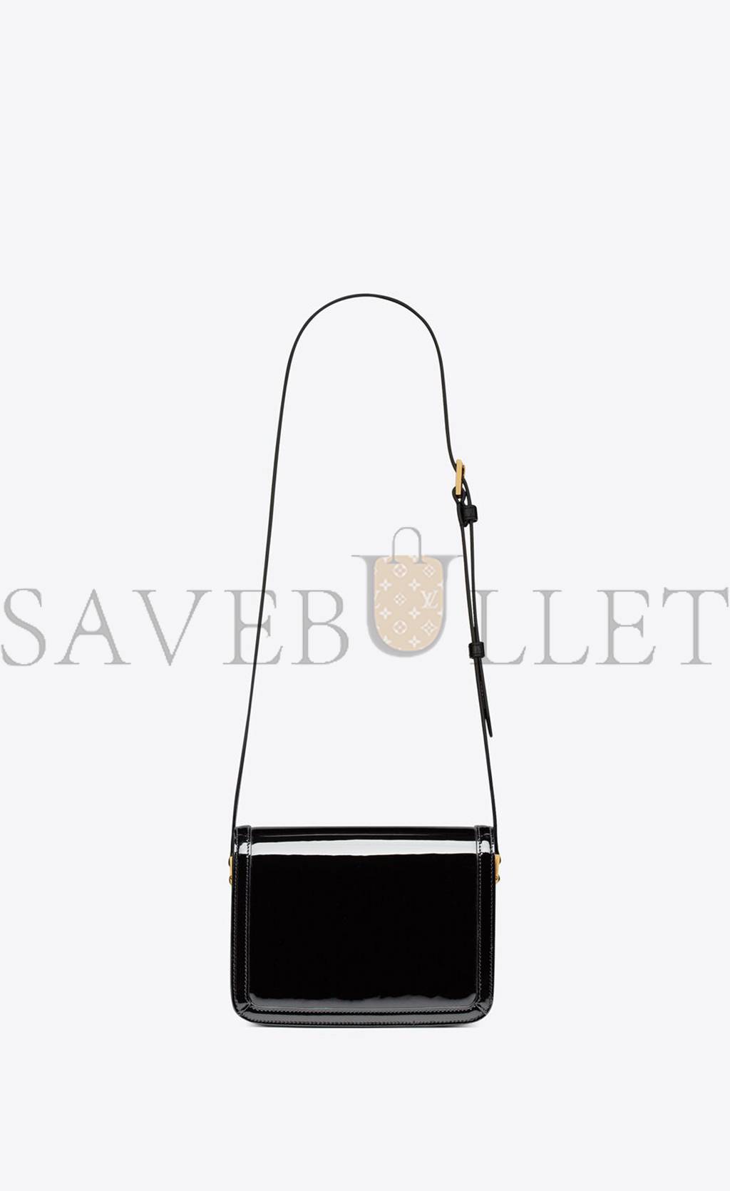 YSL SOLFERINO SMALL SATCHEL IN LACQUERED PATENT LEATHER 634306BMIIW1000 (18.5*14*6cm)