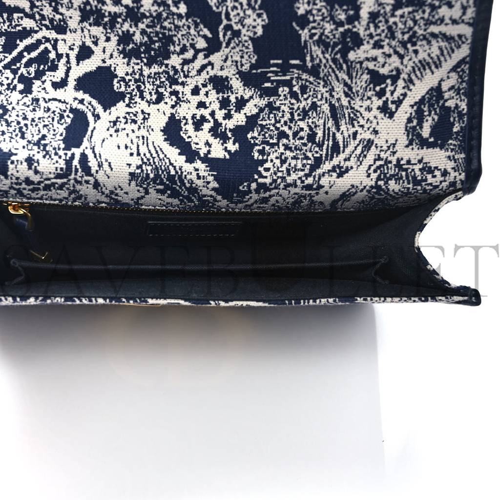 DIOR TOILE DE JOUY REVERSE JACQUARD 30 MONTAIGNE FLAP BAG BLUE (24*18*6.4cm)