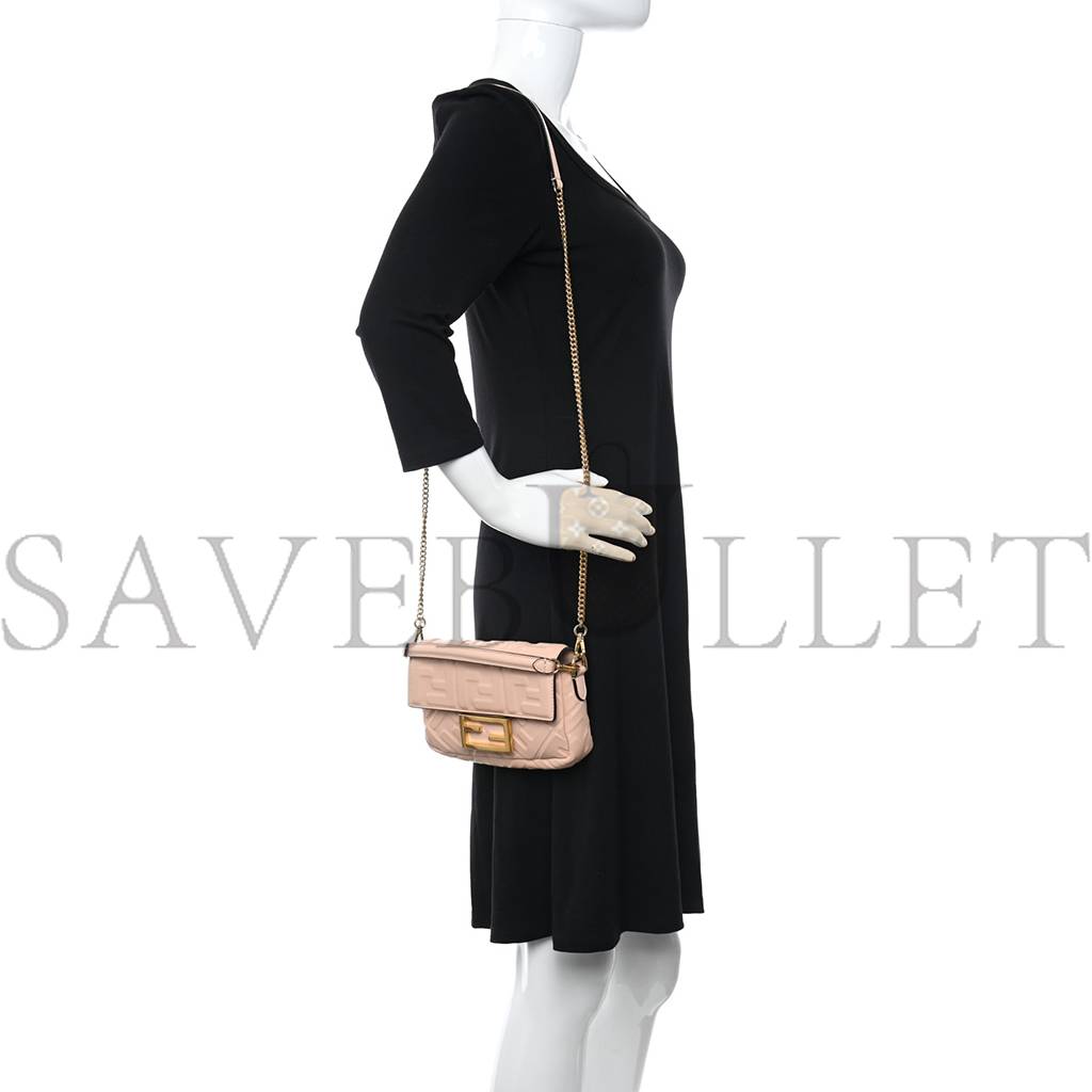 FENDI NAPPA FF 1974 EMBOSSED MINI BAGUETTE LOLLYPOP (18*12*4cm) FENDI NAPPA FF 1974 EMBOSSED MINI BAGUETTE LOLLYPOP (18*12*4cm)