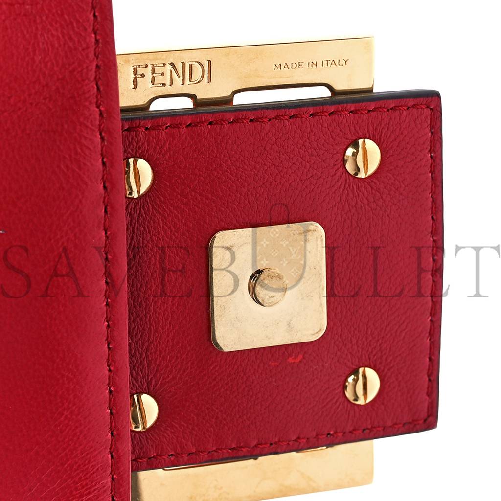 FENDI NAPPA FF 1974 EMBOSSED LARGE BAGUETTE FRAGOLA (32*16*5cm) FENDI NAPPA FF 1974 EMBOSSED LARGE BAGUETTE FRAGOLA (32*16*5cm)